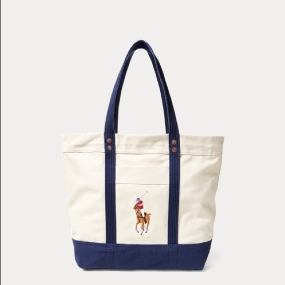 POLO RALPH LAUREN Canvas Big Pony Tote OS
